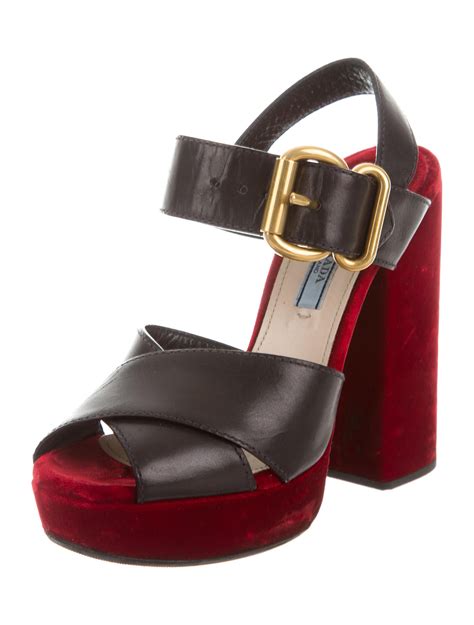 prada velvet platform shoes|prada platform sandals sale.